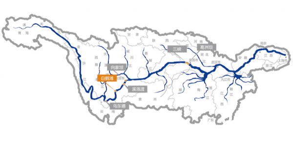 三峡集团长江流域水电站分布示意图(资料来源:长江电力网站)