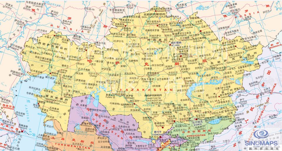 来源:中国地图出版社矿藏与电力哈萨克斯坦的自然资源丰富,有"能源和