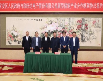 欣旺达与广东宝安区政府签订新型储能产业合作框架协议