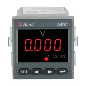安科瑞AMC48L-A*V/C液晶显示电压表可RS485通讯
