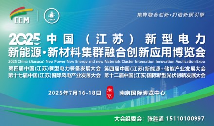 2025第二届中国(江苏)新型电力 新能源·新材料集群融合创新应用博览会