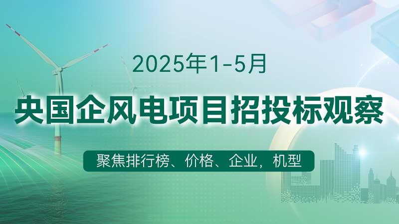 2025年1-5月风电招中标分析（央国企项目）
