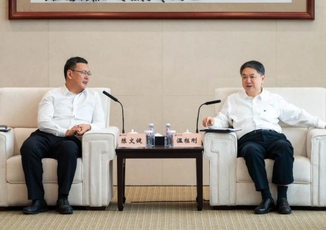 华能集团董事长温枢刚会见中国中铁董事长陈文健