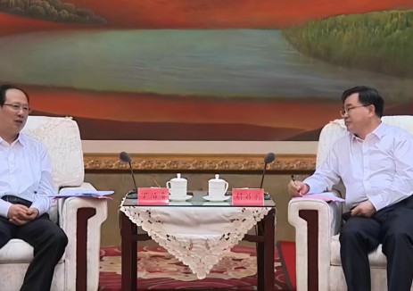 丁焰章拜會(huì)甘肅省委書記胡昌升并出席蘭洽會(huì)開幕式