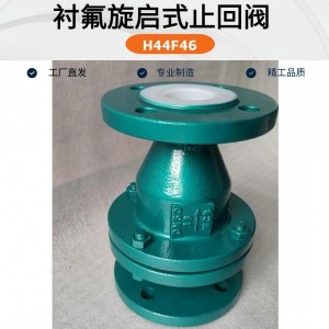 钢衬四氟旋启式止回阀H44F46-16C单向阀逆止阀