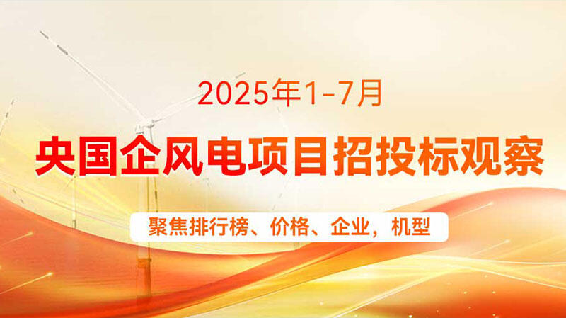 2025年1-7月风电招中标分析（央国企项目）