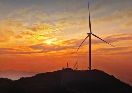 德江双坝100兆瓦风电场全容量并网发电