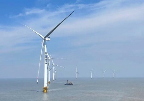 上海市单体容量最大<em>海上风电项目</em>全容量并网发电