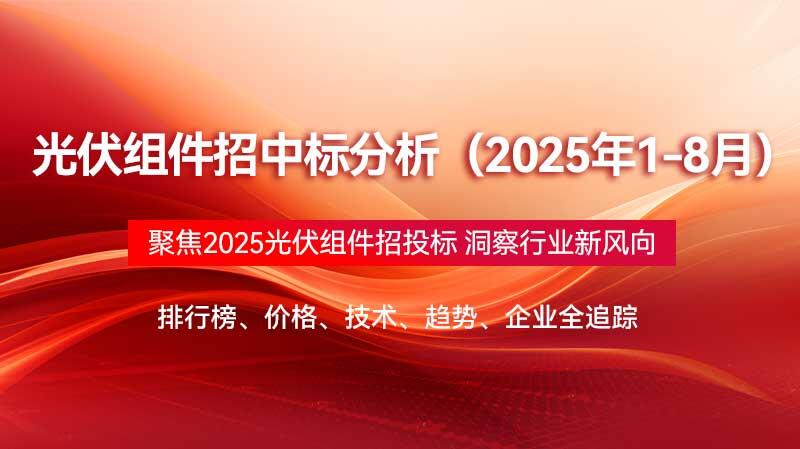 光伏組件招中標分析（2025年1-8月）