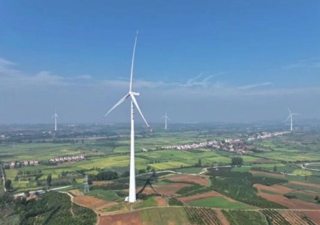 湖北能源首个自建超高混塔风电项目全容量并网