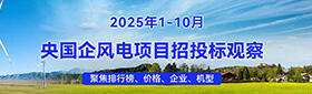 2025年1-10月风电招中标分析（央国企项目）