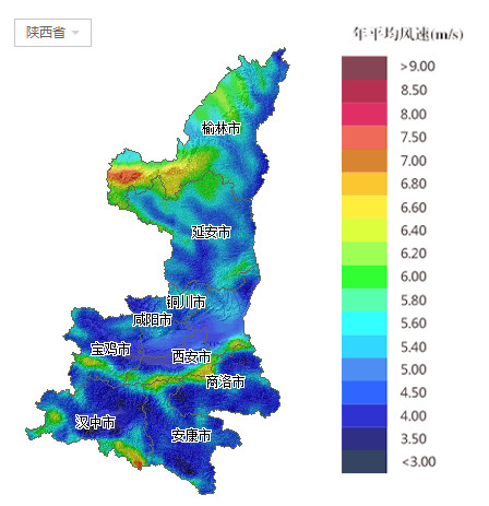 陕西气候分布图图片