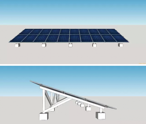 光伏扶贫项目常用的几种5kw阵列模型