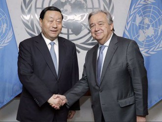 <em>联合国秘书长古特雷斯</em>会见全球能源互联网发展合作组织主席刘振亚