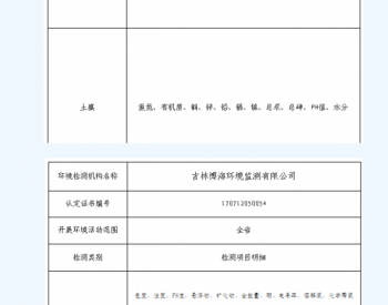 吉林省（省级）社会化环境<em>检测机构</em>登记备案名单
