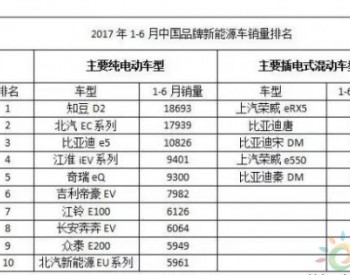 2017上半年电动<em>汽车销量</em>排行榜分析