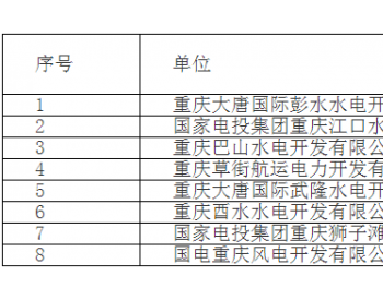 8家<em>水电风电</em>企业纳入重庆电力市场交易