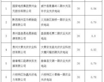 贵州省2017年<em>普通光伏电站项目</em>建设规模竞争性配置情况