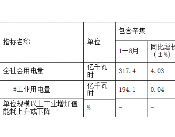 2017年1-8月河北石家庄全<em>社会用电</em>量同比增长4.03%