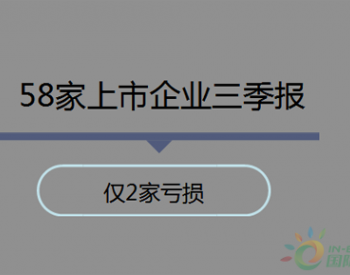 58家<em>环保上市企业</em>发布第三季度报告：仅2家亏损  　