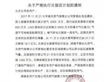 供不应求！！关于严格执行每日减少<em>供气量</em>的计划通知