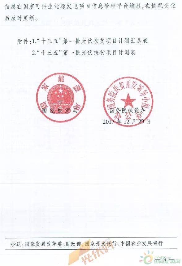 14个省自治区4186mw光伏扶贫项目两部委联合发文公布十三五第一批光伏