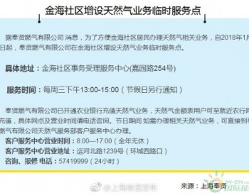 上海市金海社区增设<em>天然气业务</em>临时服务点