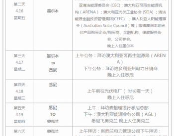 <em>中国光伏行业协会</em>组团不日出访澳大利亚、新西兰（附拟定行程表）