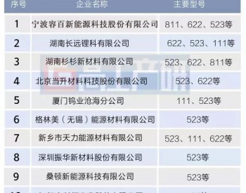 GGII：2017年中国<em>三元正极</em>材料出货量TOP10