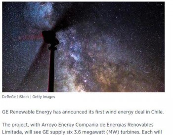 入驻新市场！GE宣布智利第一笔<em>风电交易</em>