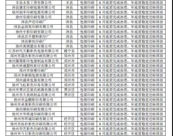 江苏徐州34家印包企业上榜 <em>VOCs排放</em>需在6月底前完成治理! 附具体名单