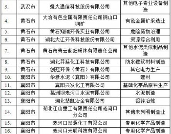 湖北省2018年度强制性<em>清洁生产</em>审核重点企业名单的通知