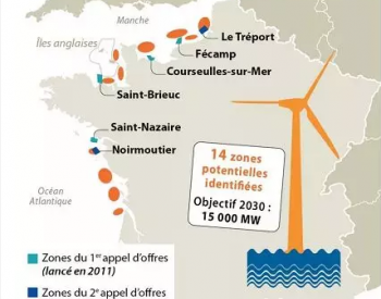 法国海上<em>风电电价</em>下降四分之一