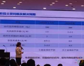 <em>王淑娟</em>：到2019年底大部分光伏系统造价会低于3.7元/W