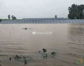 18号台风“温比亚”水淹<em>虞城</em> 光伏电站