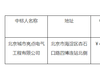 中标 | <em>北京市公安局</em>警卫局2018年度营区电力维修项目中标公告
