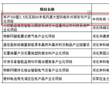 河北<em>战略性新兴产业</em>发展专项资金名单：涉及风电