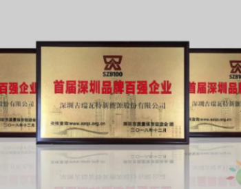 实力加冕！古瑞瓦特荣获首届“深圳品牌百强企业”