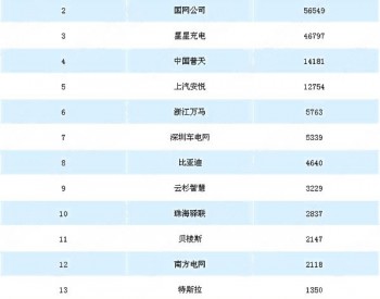 2018年8月<em>充电桩运营商</em>设施数量排行榜