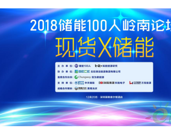 2018<em>储能100人</em>岭南论坛在深圳成功召开 共话现货X储能