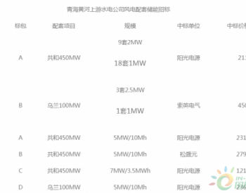 招标 | 青海450MW风电<em>配套储能项目</em>公示 三元锂电池、变流器先行定标