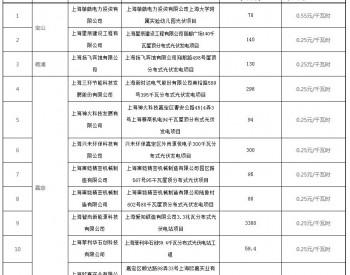 上海公布2018年第二批可再生能源和新能源发展专项资<em>金奖</em>励目录