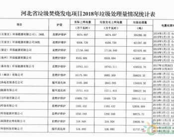 河北省关于垃圾焚烧发电项目2018年<em>清算</em>电量和2019年计划发电量相关问题的通知