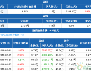 <em>隆基股份</em>：融资净买入5536.65万元（02-11）