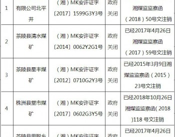 湖南公布2019年已注销安<em>全生产许可证</em>矿井名单（第一批）