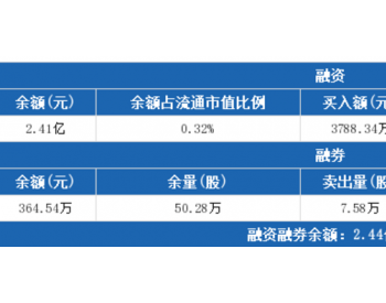 华能国际：融资净偿还522.86万元，融资余额2.41亿元（03-06）