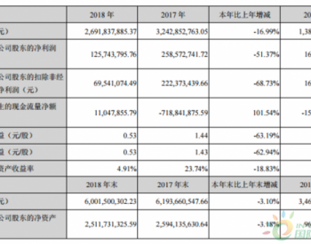 <em>双降</em>！中来股份2018净利下降51.37%