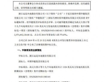 1328MW 25.72億元！運達風電發布重大項目中標公告