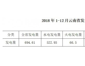 2019年1-3月<em>云南电力</em>主要指标运行情况