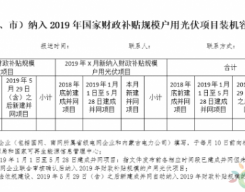 海南开展2019年户用光伏项目信息公布和<em>报送</em>工作